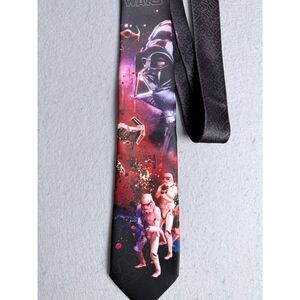 Star Wars Darth Vader Storm Trooper Lucas Films Neck Tie Black Red Dark Side
